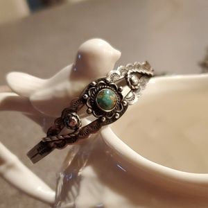 Sterling turquoise cuff bracelet